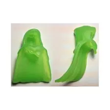 LEGO -  Minifig, Cape Flexible Rubber, Billowing with Hood - Trans-Bright Green
