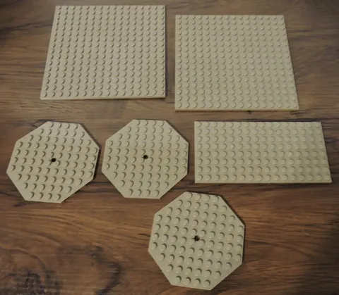 LEGO  Flat Base Plate Lot Building Parts Pieces Dark Tan