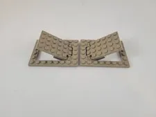 LEGO Parts No 92099 - Dark Tan Plate 4 x 6 with Trap Door Hinge - QTY 2