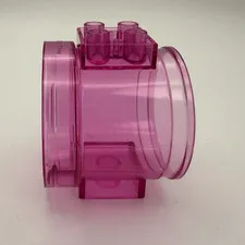 1 x LEGO Transparent Dark Pink Cylinder Tube Straight (49736-6547056)