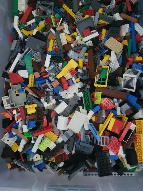 LEGO Bulk Lot of 2 Pounds Random Parts Pieces Clean Genuine 2 Lbs Grab Bag