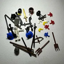 LEGO Classic Castle Minifigure Accessories Lot Weapons, Armor, Plumes