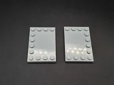 LEGO - 2x - Tile - Tile - 4x6 with Studs - Light Grey - Light Grey - 6180