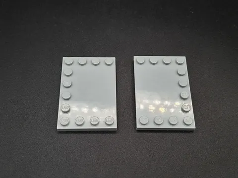 LEGO - 2x - Tile - Tile - 4x6 with Studs - Light Grey - Light Grey - 6180