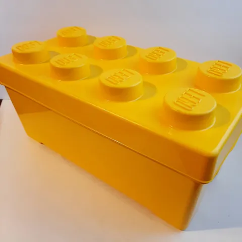 LEGO storage brick case 8 stud yellow container plastic bin box EMPTY