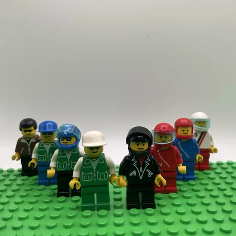 Lego Classic Town Minifigures Lot of 8 Radio Control Racers Stunt Pilot
