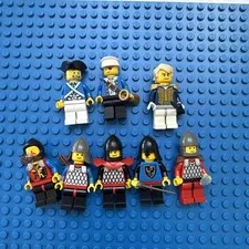 LEGO Castle / Knights / Sailors Minifigure Lot Vintage Figures & Weapons 8 Total