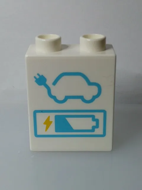 Lego Duplo Electric Car Charging Station Specialty Printed Brick Block