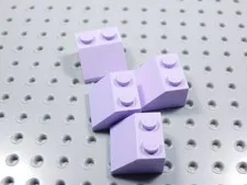 LEGO Lot of 4 Lilac Light Purple 2x2 Slopes Bricks BN