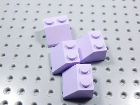 LEGO Lot of 4 Lilac Light Purple 2x2 Slopes Bricks BN