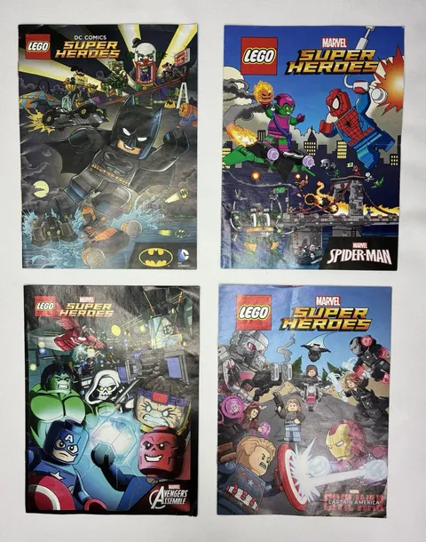 LEGO Super Heroes Mini Comic Book Lot Batman Spider-Man Avengers Civil War
