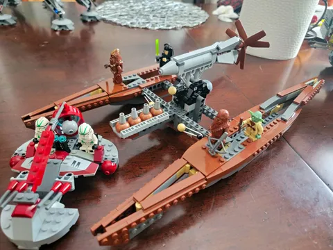 LEGO Star Wars 7260 Wookie Catamaran Complete Set 6 Minifigs Instructions No Box