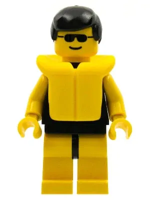 LEGO® Minifigure Town par036 Plain Black Torso w/Yellow Arms Yellow Legs Sunglas