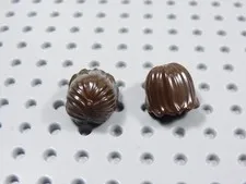 LEGO Lot of 2 Dark Brown Mid-Length Hair w/ Center Part Minifig BJ