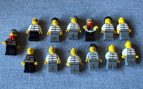 Lot of 13 Lego Minifigure Criminals and Prisoners
