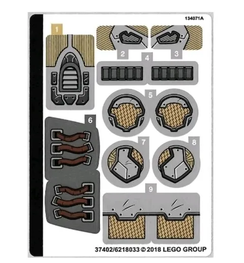 NEW LEGO® STICKER SHEET for 76099 Rhino Face-Off by the Mine