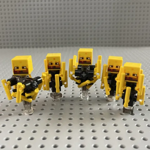 LEGO Minecraft Blaze Minifigure Lot x5 - Nether Portal Fortress