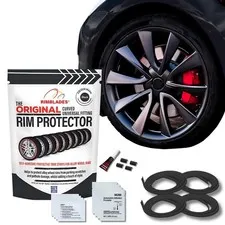 Black Rim Protectors For Alloy Wheels By Rimblades Original - Fits Up To 22