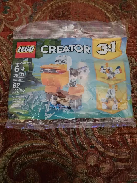 Lego 30571 Pelican Turkey Rabbit 3 in 1 New Sealed Poly bag 62 Pieces 2019