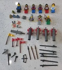 Vintage LEGO Castle Minifigure Lot Crusaders Knights Shields Weapons & More!!!