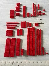 LEGO Lot 286 Red Brick Modified Parts Mixed Bulk Genuine