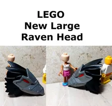 New LEGO Raven Head LARGE Armored Super cool Red eyes Vicious Bird Ready to FLY