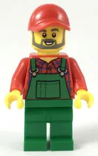 LEGO: Farmer Red Cap Flannel Shirt (cty0984)