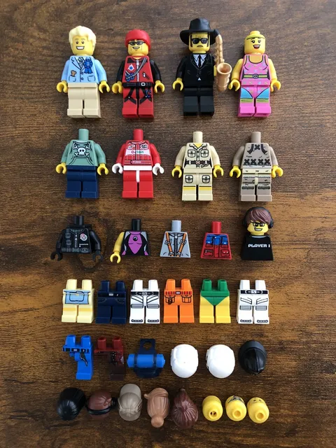 Lego CMF Lot-  Assorted Minifigure Parts and Pieces From Several Series