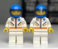 LEGO City 7903 Rescue Helicopter Pilot Doctor Minifigure Lot cty0080 cty0081