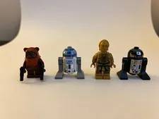 LEGO Star Wars Minifigure Lot Wicket Ewok R2-D2 C-3PO R2-Q5 Genuine LEGO