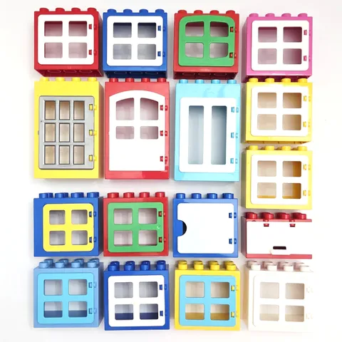 LEGO DUPLO Window Door Frame Lot Bulk Parts Pieces Crates Accessories 17 pcs