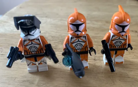 LEGO Star Wars Lot of 3 Bomb Squad Clone Trooper Minifigures sw0299 7913 CUSTOM