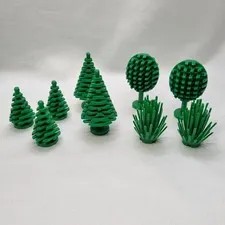 LEGO Vintage Green Trees & Shrubs Bulk Bundle Lot of 9 Original 1980s  pieces
