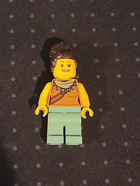 LEGO® Minifigure Town twn442 Woman Medium Nougat Tank Top w/Reddish Brown Ribbin