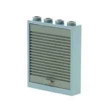 1x LEGO Door Frame 1x4x4 Sand Blue Window Dark Gray 6154 6155