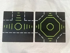 Lego 6710 Landing Pad Base plate Alpha Centauri Outpost Blacktron Space 2 Plates
