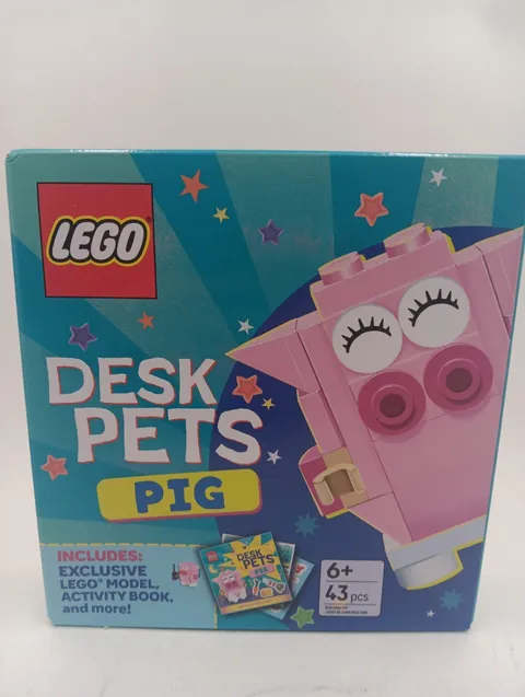 Lego Desk Pets Pig Lego Book Ages 6+ Building Kit Stickers Book Paper Craft
