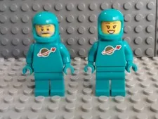 Lego Man & Woman Spaceman Minifigures - Used