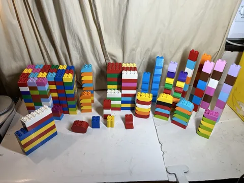 Lego Duplo Lot of 375 Pieces Basic Bricks Blocks Arches Mixed Colors/ Shapes