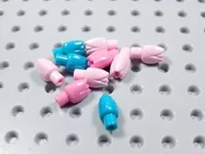 LEGO Lot of 10Tulips Flowers Minifig Pink Dark Pink Bright Bluish Green BS