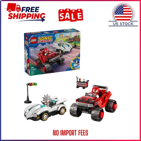 LEGO Sonic Silver’s Car vs Knuckles’ Monster Truck 77118 Building Toy