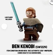 LEGO® Star Wars Ben “Obi-Wan” Kenobi Minifigure w/ Lightsaber 75336 - Brand New