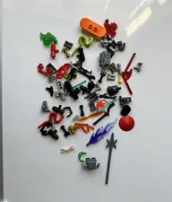 LEGO Minifigure Accessories & Weapons Parts Bulk Lot, Multicolor
