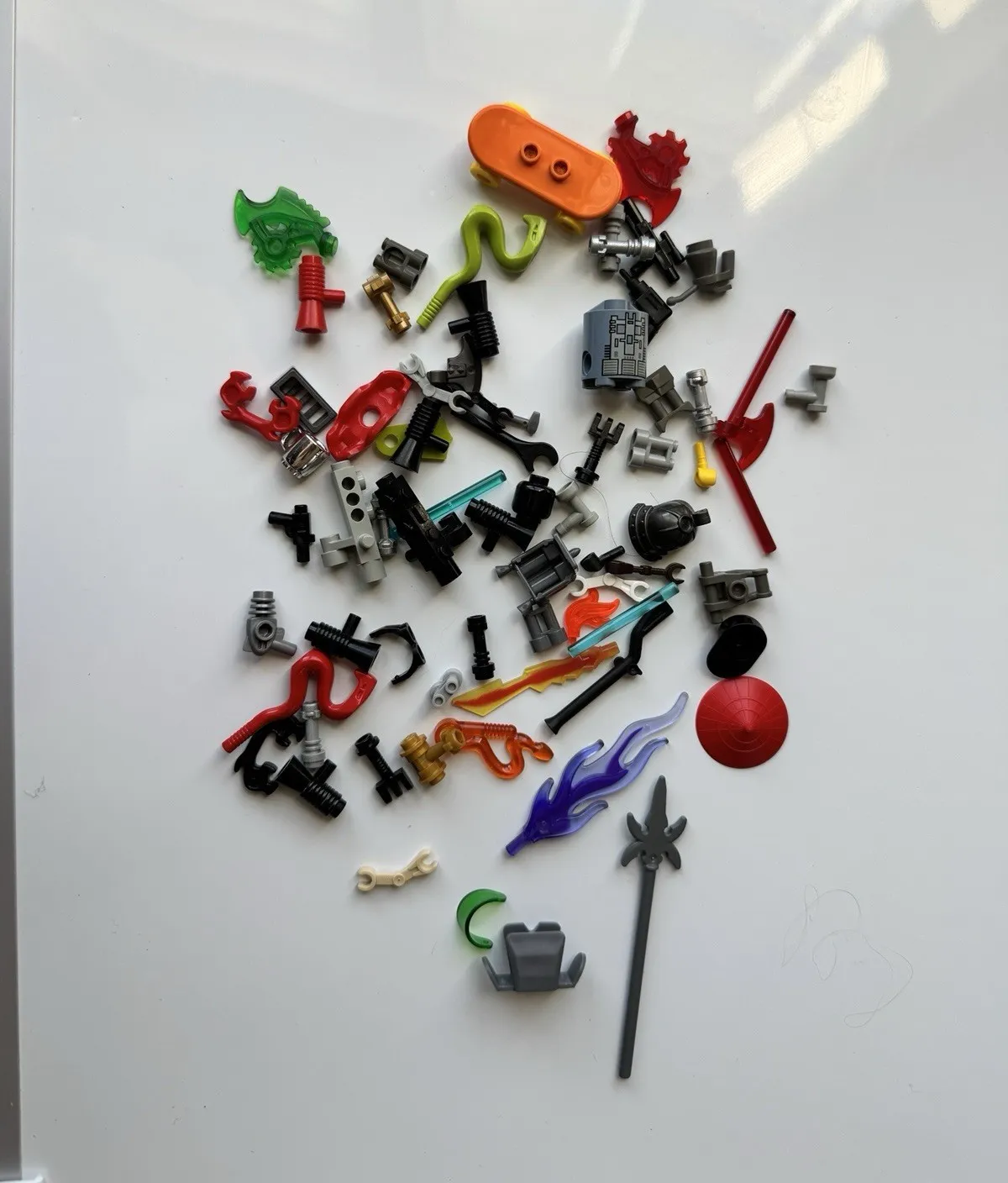 LEGO Minifigure Accessories & Weapons Parts Bulk Lot, Multicolor