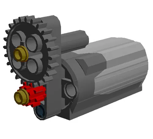 1 Lego Power Functions M-Motor with Speed Reduction (technic,car,truck,gear)