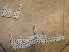 1960's Vintage LEGO 1x1 Printed Letter Number Bricks Alphabet Numbers White 148!