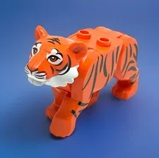New LEGO 60426 Animals Orange Tiger Minifigure Posable Head Legs Safari Jungle