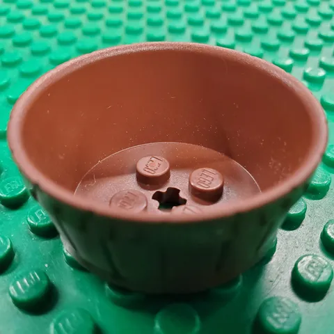 Lego 64951 Container Barrel Half Large with Axle Hole reddish Brown
