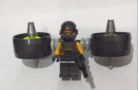 LEGO Marvel Avengers MCU AIM Minifigure Dual Rotor Jetpack Gray Green Weapon