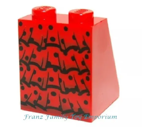 Lego 8827 Dancer Minifig LEGS Female Skirt Red Black Lace Ruffle Dot Slope D532